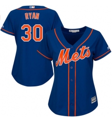 Women's Majestic New York Mets #30 Nolan Ryan Authentic Royal Blue Alternate Home Cool Base MLB Jersey