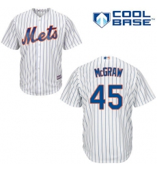 Youth Majestic New York Mets #45 Tug McGraw Replica White Home Cool Base MLB Jersey