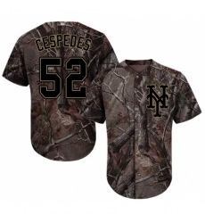 Youth Majestic New York Mets #52 Yoenis Cespedes Authentic Camo Realtree Collection Flex Base MLB Jersey