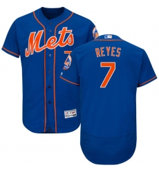 Men's Majestic New York Mets #7 Jose Reyes Royal Blue Flexbase Authentic Collection MLB Jersey