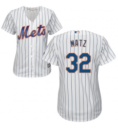 Women's Majestic New York Mets #32 Steven Matz Replica White Home Cool Base MLB Jersey