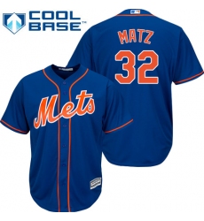 Youth Majestic New York Mets #32 Steven Matz Replica Royal Blue Alternate Home Cool Base MLB Jersey