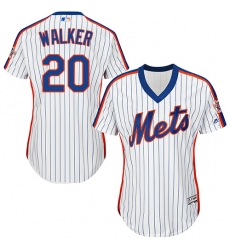 Women's Majestic New York Mets #20 Neil Walker Replica White Alternate Cool Base MLB Jersey