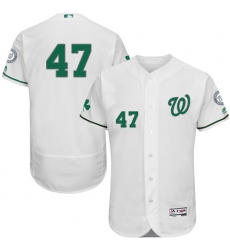 Men's Majestic Washington Nationals #47 Gio Gonzalez White Celtic Flexbase Authentic Collection MLB Jersey