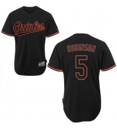 Men's Majestic Baltimore Orioles #5 Brooks Robinson Authentic Black Fashion MLB Jersey