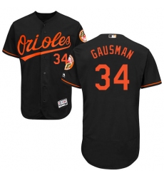 Men's Majestic Baltimore Orioles #34 Kevin Gausman Black Alternate Flex Base Authentic Collection MLB Jersey