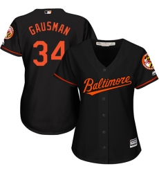 Women's Majestic Baltimore Orioles #34 Kevin Gausman Authentic Black Alternate Cool Base MLB Jersey