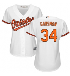 Women's Majestic Baltimore Orioles #34 Kevin Gausman Authentic White Home Cool Base MLB Jersey