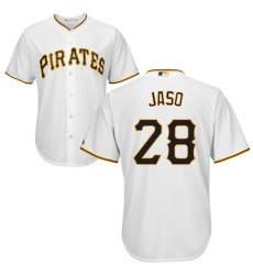 Men's Majestic Pittsburgh Pirates #28 John Jaso Replica White Home Cool Base MLB Jersey