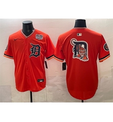 Men's Detroit Tigers Team Big Logo Orange 2026 Alternate USA 250 Vapor Premier Limited Stitched Baseball Jersey