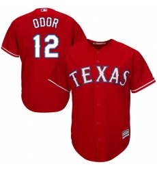 Men's Majestic Texas Rangers #12 Rougned Odor Replica Red Alternate Cool Base MLB Jersey