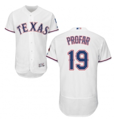 Men's Majestic Texas Rangers #19 Jurickson Profar White Home Flex Base Authentic Collection MLB Jersey