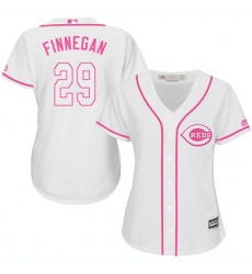 Women's Majestic Cincinnati Reds #29 Brandon Finnegan Authentic White Fashion Cool Base MLB Jersey
