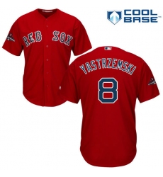 Youth Majestic Boston Red Sox #8 Carl Yastrzemski Authentic Red Alternate Home Cool Base 2018 World Series Champions MLB Jersey