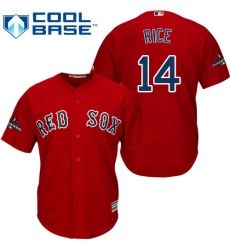 Youth Majestic Boston Red Sox #14 Jim Rice Authentic Red Alternate Home Cool Base 2018 World Series Champions MLB Jersey