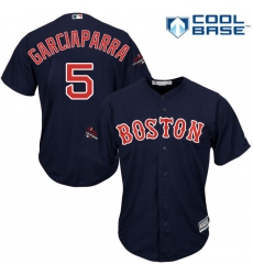 Youth Majestic Boston Red Sox #5 Nomar Garciaparra Authentic Navy Blue Alternate Road Cool Base 2018 World Series Champions MLB Jersey