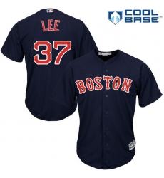Youth Majestic Boston Red Sox #37 Bill Lee Replica Navy Blue Alternate Road Cool Base MLB Jersey