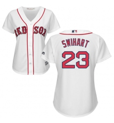 Women's Majestic Boston Red Sox #23 Blake Swihart Replica White Home MLB Jersey