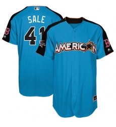 Youth Majestic Boston Red Sox #41 Chris Sale Replica Blue American League 2017 MLB All-Star MLB Jersey