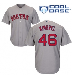 Men's Majestic Boston Red Sox #46 Craig Kimbrel Replica Grey Road Cool Base MLB Jersey