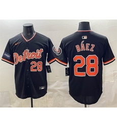 Men's Detroit Tigers #28 Javier Báez Black 2026 Meijer Alternate Vapor Premier Limited Stitched Baseball Jersey