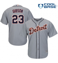 Youth Majestic Detroit Tigers #23 Kirk Gibson Authentic Grey Road Cool Base MLB Jersey