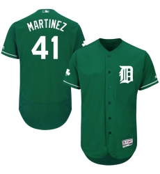 Men's Majestic Detroit Tigers #41 Victor Martinez Green Celtic Flexbase Authentic Collection MLB Jersey