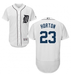 Men's Majestic Detroit Tigers #23 Willie Horton White Home Flex Base Authentic Collection MLB Jersey