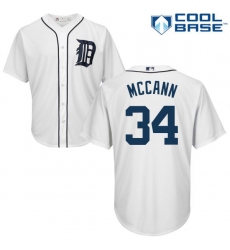 Men's Majestic Detroit Tigers #34 James McCann Replica White Home Cool Base MLB Jersey