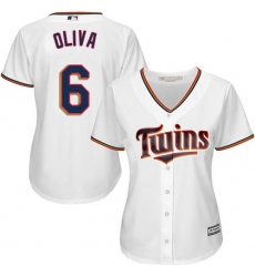 Women's Majestic Minnesota Twins #6 Tony Oliva Replica White Home Cool Base MLB Jersey
