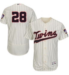 Men's Majestic Minnesota Twins #28 Bert Blyleven Authentic Cream Alternate Flex Base Authentic Collection MLB Jersey