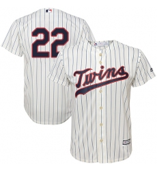 Youth Majestic Minnesota Twins #22 Miguel Sano Replica Cream Alternate Cool Base MLB Jersey