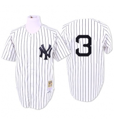 Men's Mitchell and Ness 1932 New York Yankees #3 Babe Ruth Replica White Throwback MLB Jersey