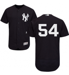 Men's Majestic New York Yankees #54 Aroldis Chapman Navy Blue Alternate Flex Base Authentic Collection MLB Jersey