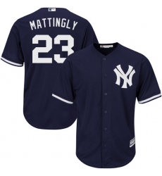 Youth Majestic New York Yankees #23 Don Mattingly Authentic Navy Blue Alternate MLB Jersey