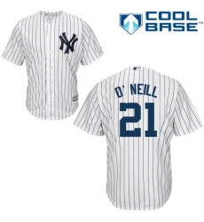 Youth Majestic New York Yankees #21 Paul O'Neill Replica White Home MLB Jersey