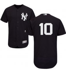 Men's Majestic New York Yankees #10 Phil Rizzuto Navy Blue Alternate Flex Base Authentic Collection MLB Jersey