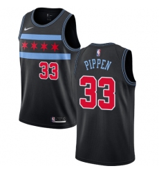 Youth Nike Chicago Bulls #33 Scottie Pippen Swingman Black NBA Jersey - City Edition