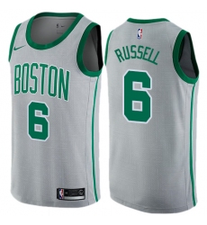 Men's Nike Boston Celtics #6 Bill Russell Swingman Gray NBA Jersey - City Edition
