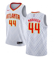 Men's Nike Atlanta Hawks #44 Pete Maravich Authentic White NBA Jersey - Association Edition