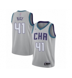 Women's Jordan Charlotte Hornets #41 Glen Rice Swingman Gray Basketball Jersey - 2019 20 City Edition