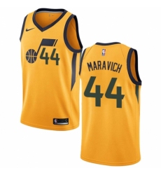 Women's Nike Utah Jazz #44 Pete Maravich Swingman Gold NBA Jersey Statement Edition