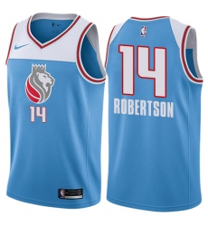 Men's Nike Sacramento Kings #14 Oscar Robertson Swingman Blue NBA Jersey - City Edition