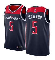 Men's Nike Washington Wizards #5 Juwan Howard Authentic Navy Blue NBA Jersey Statement Edition