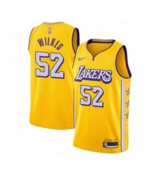 Women's Los Angeles Lakers #52 Jamaal Wilkes Swingman Gold Basketball Jersey - 2019 20 City Edition