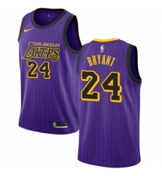 Women's Nike Los Angeles Lakers #24 Kobe Bryant Swingman Purple NBA Jersey - City Edition