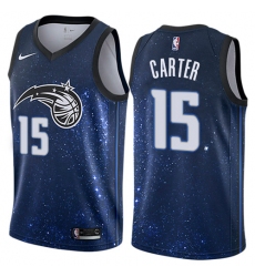 Men's Nike Orlando Magic #15 Vince Carter Swingman Blue NBA Jersey - City Edition
