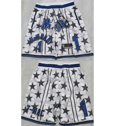 Men's Orlando Magic #1 Penny Hardaway White 2025 Shorts(Run Small)