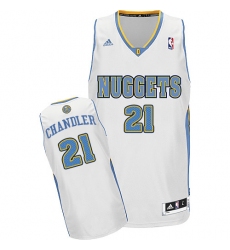 Men's Adidas Denver Nuggets #21 Wilson Chandler Swingman White Home NBA Jersey