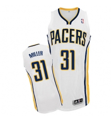 Men's Adidas Indiana Pacers #31 Reggie Miller Authentic White Home NBA Jersey